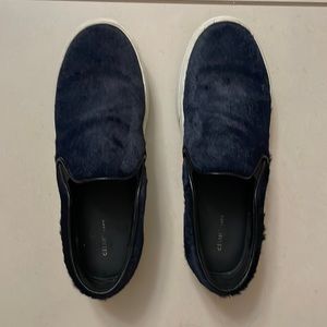 CELINE blue pony hair slip on sneaker